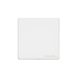 Vintage Range Gloss White Switches & Sockets, XGL - Single Blank Plate by Heritage Brass By M-Marcus