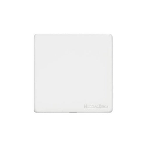 Vintage Range Gloss White Switches & Sockets, XGL - Single Blank Plate by Heritage Brass By M-Marcus