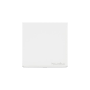 Vintage Range Gloss White Switches & Sockets, XGL - Single Blank Plate by Heritage Brass By M-Marcus