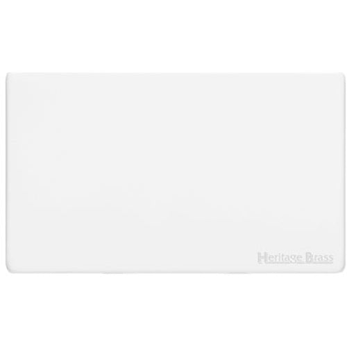 Vintage Range Gloss White Switches & Sockets, XGL - Double Blank Plate by Heritage Brass By M-Marcus