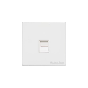 Vintage Range Gloss White Switches & Sockets, XGL - 1 Gang Secondary Line Socket by Heritage Brass By M-Marcus