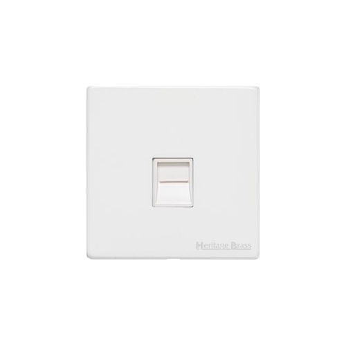 Vintage Range Gloss White Switches & Sockets, XGL - 1 Gang Secondary Line Socket by Heritage Brass By M-Marcus