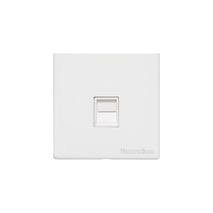 Vintage Range Gloss White Switches & Sockets, XGL - 1 Gang Master Line Socket by Heritage Brass By M-Marcus