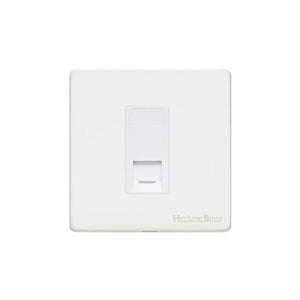 Vintage Range Gloss White Switches & Sockets, XGL - 1 Gang RJ45 by Heritage Brass By M-Marcus