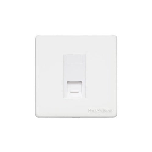 Vintage Range Gloss White Switches & Sockets, XGL - 1 Gang RJ11 by Heritage Brass By M-Marcus