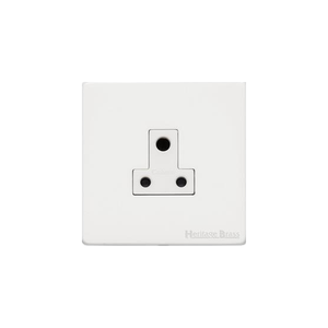 Vintage Range Gloss White Switches & Sockets, XGL - 5 Amp 3 Round Pin Socket by Heritage Brass By M-Marcus