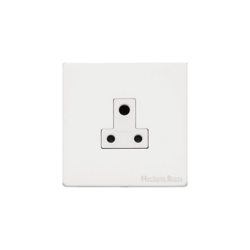 Vintage Range Gloss White Switches & Sockets, XGL - 5 Amp 3 Round Pin Socket by Heritage Brass By M-Marcus