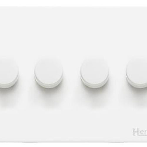 Vintage Range-Gloss White-4 Gang LED Dimmer (Compatible with LED Lamps)