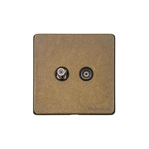 Vintage Range-Rustic Brass-TV/Satellite Socket
