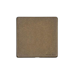 Vintage Range Rustic Brass Switches & Sockets, XRB - Single Blank Plate by Heritage Brass By M-Marcus