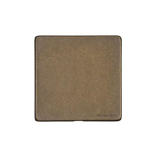 Vintage Range Rustic Brass Switches & Sockets, XRB - Single Blank Plate by Heritage Brass By M-Marcus