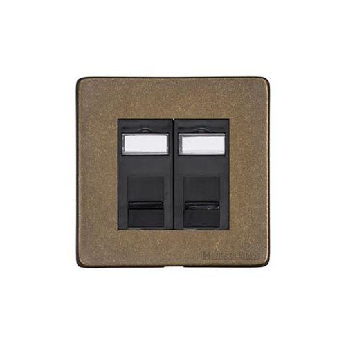 Vintage Range-Rustic Brass-2 Gang Secondary Line Socket