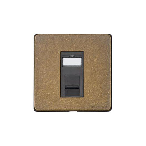 Vintage Range-Rustic Brass-1 Gang CAT6