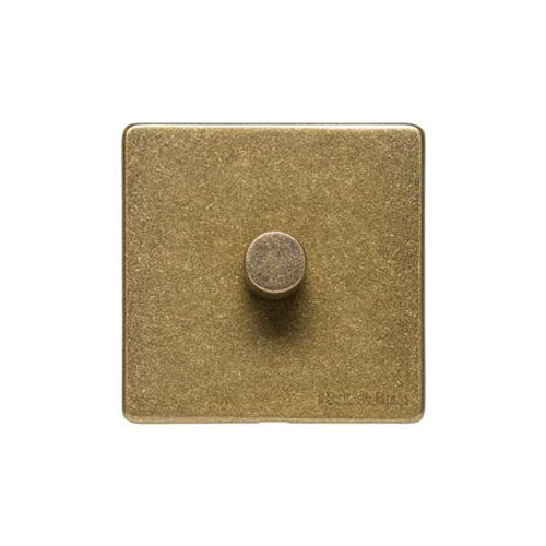 Vintage Range Rustic Brass Switches & Sockets, XRB - 1G Multi Location Secondary Dimmer by Heritage Brass By M-Marcus