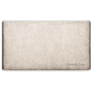 Vintage Range Rustic Nickel Switches & Sockets, XRN - Double Blank Plate by Heritage Brass By M-Marcus