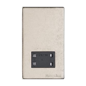 Vintage Range Rustic Nickel Switches & Sockets, XRN - Shaver Socket Output Voltage 110/240V by Heritage Brass By M-Marcus