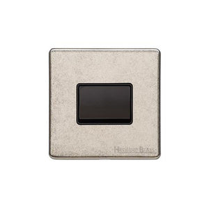 Vintage Range Rustic Nickel Switches & Sockets, XRN - 6A Triple Pole Fan Isolator Switch by Heritage Brass By M-Marcus