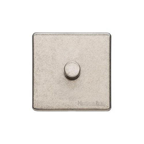 Vintage Range Rustic Nickel Switches & Sockets, XRN - 1G Multi Location Secondary Dimmer by Heritage Brass By M-Marcus
