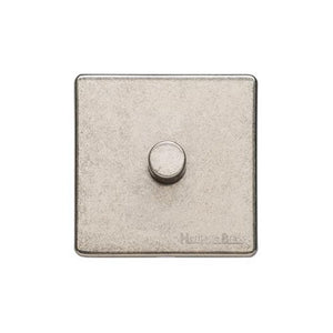 Vintage Range Rustic Nickel Switches & Sockets, XRN - 1 Gang Dimmer 400 watts (Compatible with halogen/ incandescent bulbs) by Heritage Brass By M-Marcus