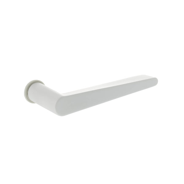 Tupai Rapido 5S Line Torrao Lever Door Handle on Concealed Round Rose - White