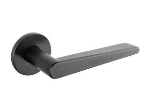Tupai Exclusivo 5S Line Torrao Lever Door Handle on 5mm Slimline Round Rose by Atlantic Hardware