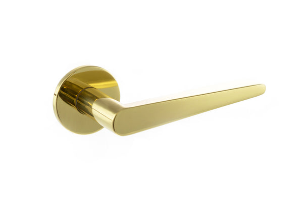 Tupai Exclusivo 5S Line Torrao Lever Door Handle on 5mm Slimline Round Rose by Atlantic Hardware