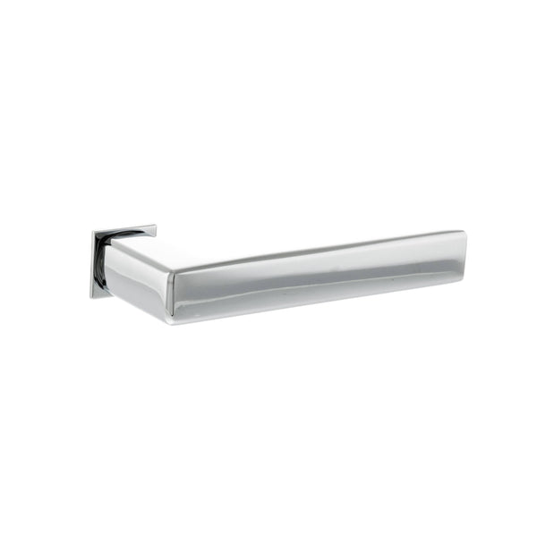 Tupai Rapido 5S Line Portel Lever Door Handle on Concealed Square Rose - Bright Polished Chrome