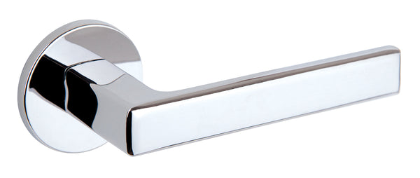 Tupai Exclusivo 5S Line Portel Lever Door Handle on 5mm Slimline Round Rose by Atlantic Hardware