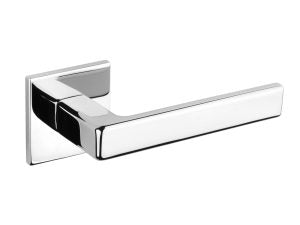 Tupai Exclusivo 5S Line Portel Lever Door Handle on 5mm Slimline Square Rose by Atlantic Hardware
