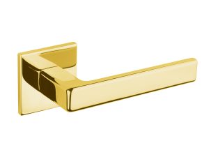 Tupai Exclusivo 5S Line Portel Lever Door Handle on 5mm Slimline Square Rose by Atlantic Hardware