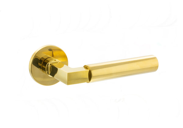 Tupai Exclusivo 5S Line Covas Lever Door Handle on 5mm Slimline Round Rose by Atlantic Hardware