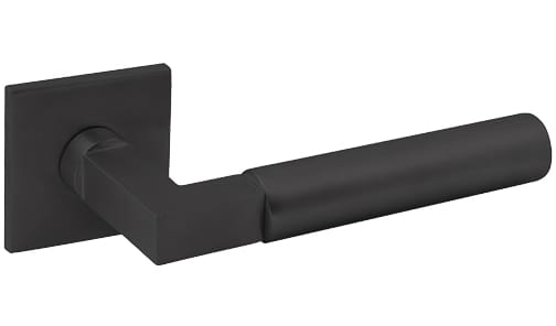 Tupai Rapido 5S Covas Lever Door Handle on 5mm Slimline Square Rose - Pearl Black