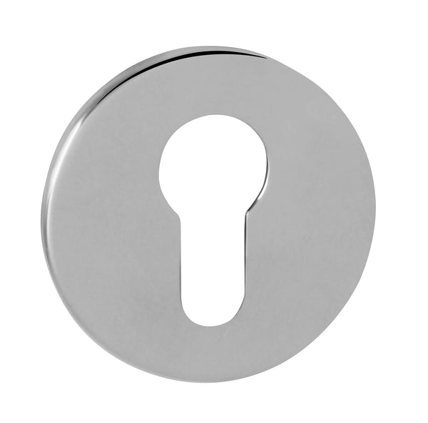 Tupai Exclusivo 5S Line Euro Escutcheons on 5mm Slimline Round Rose by Atlantic Hardware