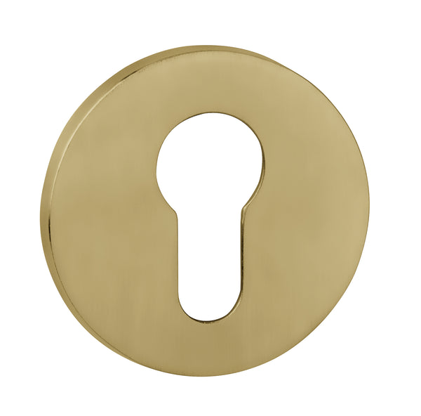 Tupai Exclusivo 5S Line Euro Escutcheons on 5mm Slimline Round Rose by Atlantic Hardware