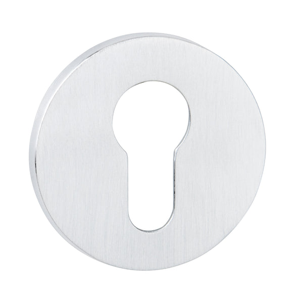 Tupai Exclusivo 5S Line Euro Escutcheons on 5mm Slimline Round Rose by Atlantic Hardware