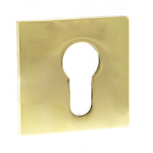 Tupai Exclusivo 5S Line Euro Escutcheons on 5mm Slimline Square Rose by Atlantic Hardware