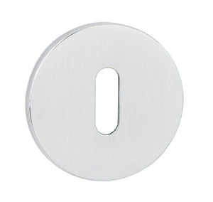 Tupai Rapido 5S Line Key Escutcheons on 5mm Slimline Round Rose - White