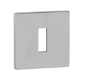 Tupai Exclusivo 5S Line Key Escutcheons on 5mm Slimline Square Rose - Bright Polished Chrome - Default