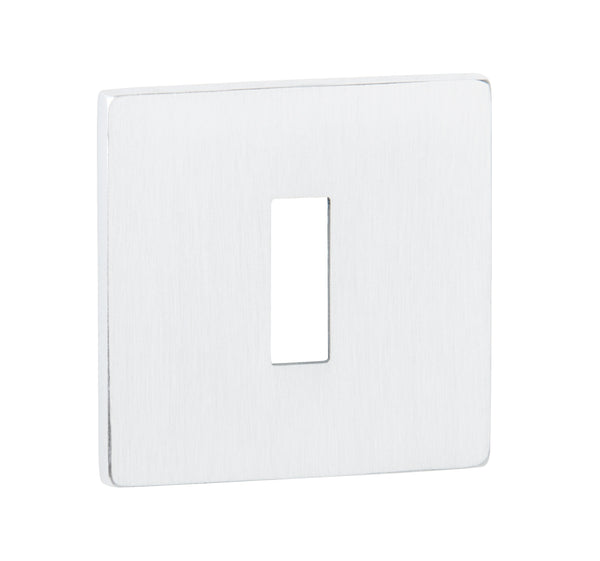 Tupai Exclusivo 5S Line Key Escutcheons on 5mm Slimline Square Rose by Atlantic Hardware