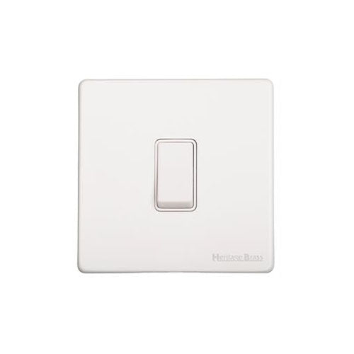 Vintage Range-Matt White-1 Gang Rocker Switch (10 Amp)