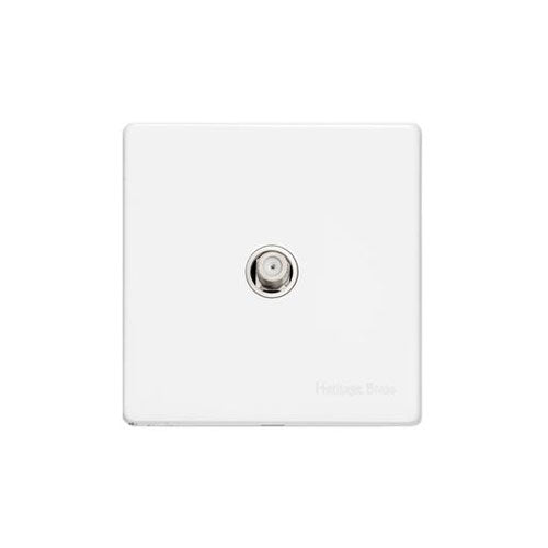 Vintage Range-Matt White-1 Gang Satellite Socket