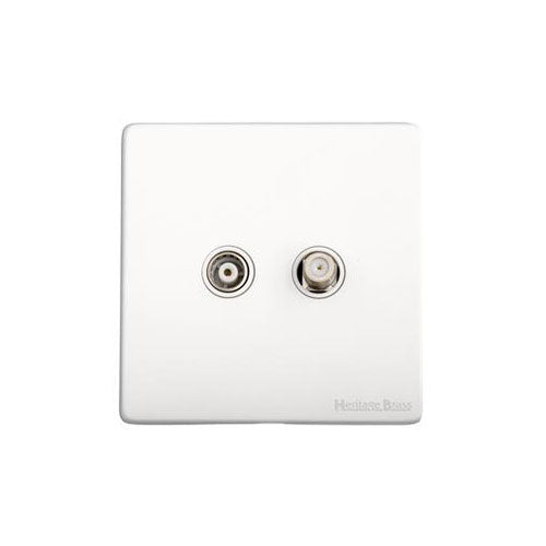 Vintage Range-Matt White-TV/Satellite Socket