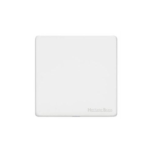 Vintage Range Matt White Switches & Sockets, XWH - Single Blank Plate by Heritage Brass By M-Marcus
