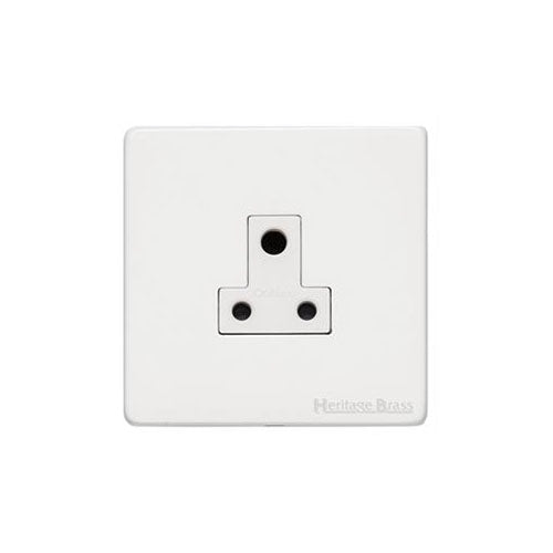 Vintage Range-Matt White-5 Amp 3 Round Pin Socket