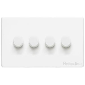Vintage Range Matt White Switches & Sockets, XWH - 4G Multi Location Secondary Dimmer by Heritage Brass By M-Marcus