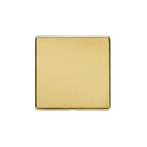 Studio Range Polished Brass Switches & Sockets, Y01 - Single Blank Plate by Heritage Brass By M-Marcus