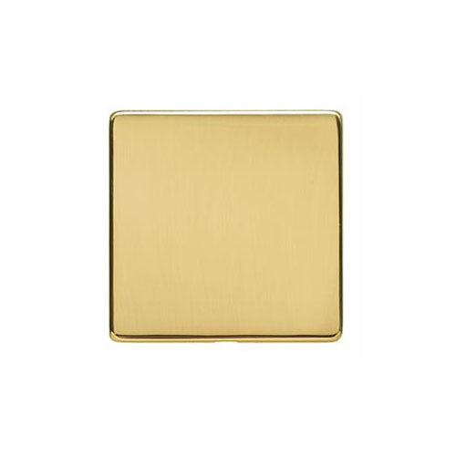 Studio Range Polished Brass Switches & Sockets, Y01 - Single Blank Plate by Heritage Brass By M-Marcus