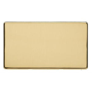 Studio Range Polished Brass Switches & Sockets, Y01 - Double Blank Plate by Heritage Brass By M-Marcus