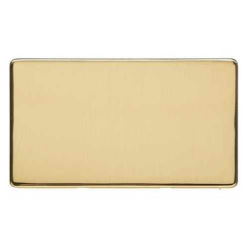 Studio Range Polished Brass Switches & Sockets, Y01 - Double Blank Plate by Heritage Brass By M-Marcus