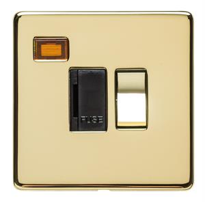 Studio Range - Polished Brass - Switched Spur with Neon (13 Amp)